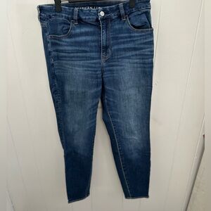 American Eagle Outfitters Women's Dark Blue Skinny Jeans